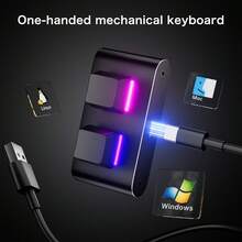 YAIUZGOO Bàn phím cơ mini lập trình được, bàn phím tự lắp ráp với đèn RGB, thao tác một phím, phím bấm acrylic, phím tắt và phím điều khiển đa phương tiện có đèn nền, phím tắt tùy chỉnh, giao diện USB Type-C. Thiết kế bàn phím có thể tháo rời, phù hợp cho chơi game, văn phòng, âm nhạc, điều khiển công nghiệp và các trường hợp khác. - Xem 2