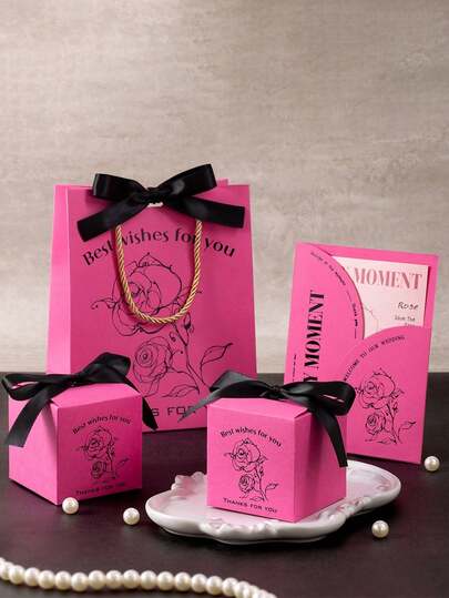 1pc Luxury Gift Bag, Black Silk Bow Tie High-End Gift Bag, Suitable For Parties, Holiday Gifts, And Gifts For Friends