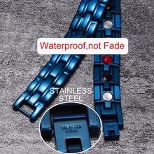 Vinterly Magnetic Bracelets Male Stainless Steel 12mm Wide Magnet Men Hand Chains Link Health Energy Jewelry Waterproof - Line - View 9