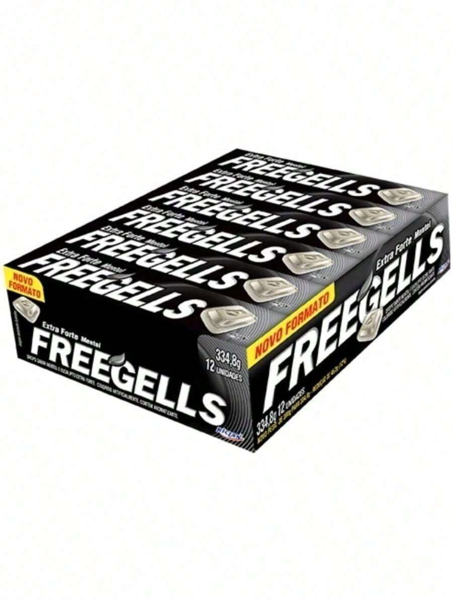 Bala Freegells Preto/extra Forte 12 Unidades x31g Cada - Multicolorido - Visão 1