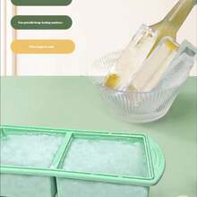 1个带盖大号硅胶制冰格，适用于汤锅底部隔层，大容量制冰器 - 藍色 - 查看 5