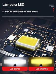 Juego de 2 Faros LED Auxiliares Estroboscópicos 4 Modos para Vehículos - A - Ver 3