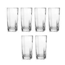 Set Of 6 Glass Cups For Juice, Water, Drinks, Beer, 315ml - Transparent - View 1