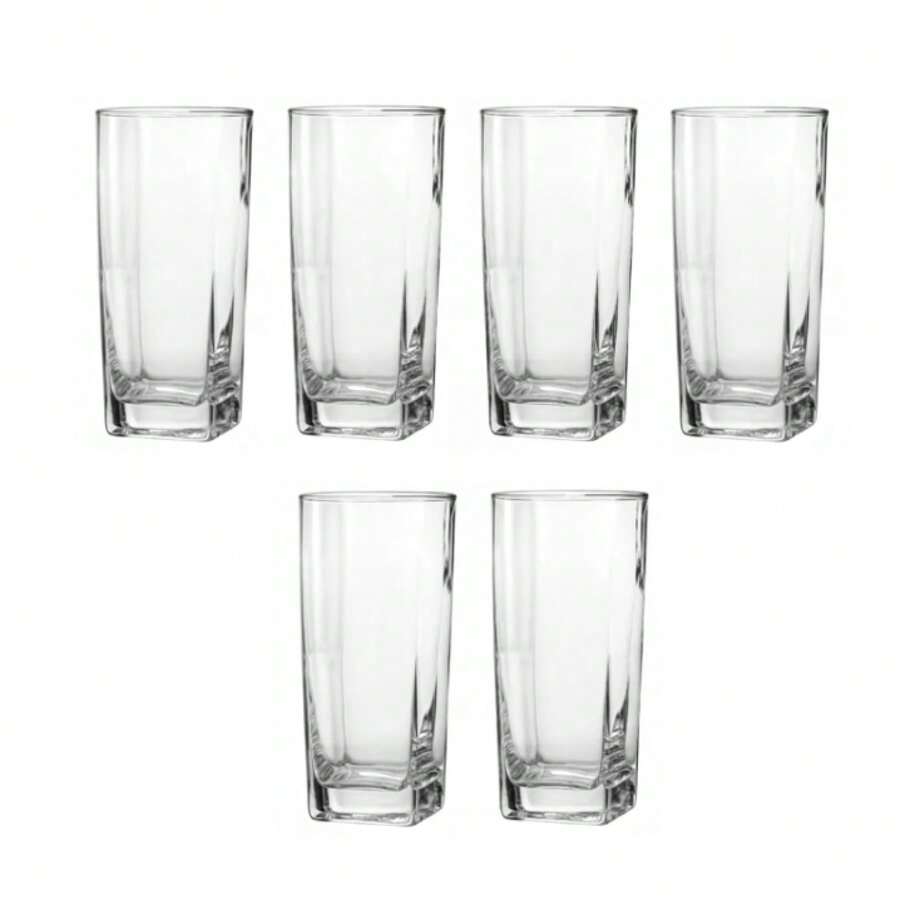 Set Of 6 Glass Cups For Juice, Water, Drinks, Beer, 315ml - Transparent - View 1