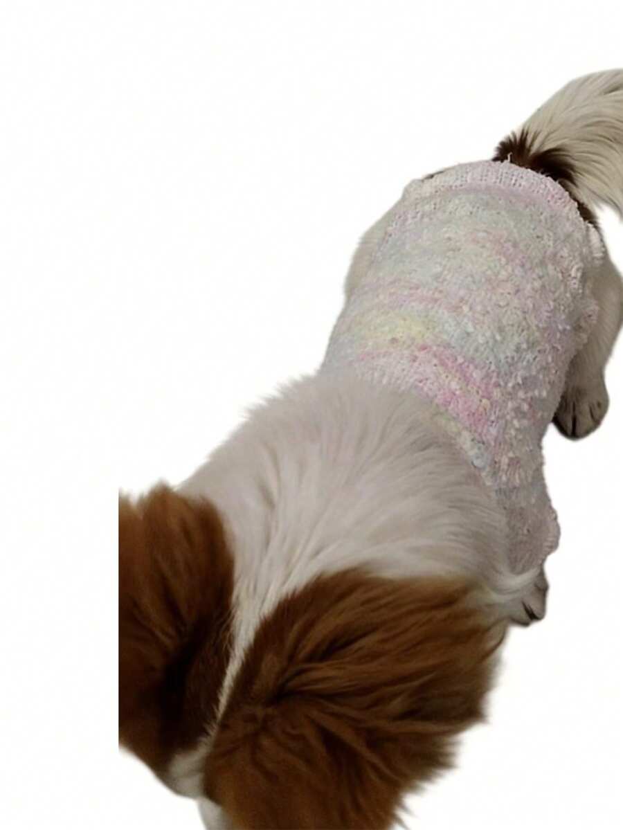 Warm Knitted Sweater Pet Clothes, Suitable For Small Animals In Autumn/Winter - Baby Pink - View 1