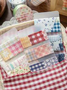 1卷硫酸纸/闪光砂纸胶带，用途广泛，适用于剪贴簿、拼布花园系列，适合作为礼物、办公用品、家居用品、标记、标签、教室用品、娱乐玩具、学生计划本、创意复古装饰贴纸 - 多色 - 查看 7