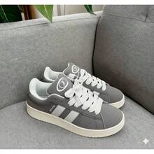 Women's/Men's Traditional Flat Sole Basic Athletic Street Shoes - Gray Camps - View 1