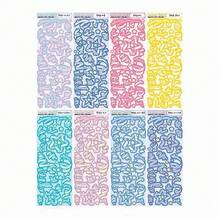Pegatinas con cinta de estrellas láser, pegatinas removibles con base de PET, materiales decorativos de manualidades de scrapbooking, brillantes - Multicolor - Ver 2