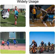 Qtopun 56 Inches Running Speed Training Parachute, Speed Chute Resistance Powerchute Umbrella With Adjustable Strap For Running, Football, Soccer Speed Training - ColorA - 查看 5