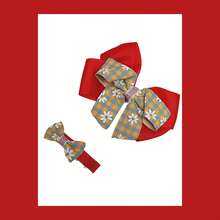 Children's Hair Bows, Duckbill Clips, 2 Units - Merah - View 6