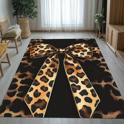 Retro Leopard Print Flannel Carpet, 2D Digital Printing, Non-Slip Rubber Bottom, Multiple Sizes Available. Suitable For All Seasons, Washable, Machine Washable, Comfortable, Unique, Suitable For Him, Her, Family Members, Boyfriend, Girlfriend, Father, Family Members, Mother, Lover, Daughter, Son, Grandfather, Grandmother, Teacher, Doctor, Nurse, Friend, Classmate, Pet. As Birthday Gifts, Household Items, Wedding Items, Souvenirs, Home Decoration, Daily Life, Office Decoration, Birthday, Anniversary, Valentine's Day, Thanksgiving, Graduation Season, Christmas, Halloween, Mother's Day, Father's Day, Wedding, New Year Gift Decoration. Suitable For Shopping Centers, Restaurants, Kitchens, Bathrooms, Living Rooms, Bedrooms, Corridors, Balconies, Outdoor Doors, Door Mats, Entrance Mats, Non-Slip Mats, Offices, Cafes, Piano Room Floor Decoration