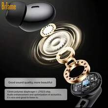 Briame 无线耳机，带麦克风，运动跑步入耳式耳机，150mAh 电池，翻盖式设计 - 查看 8