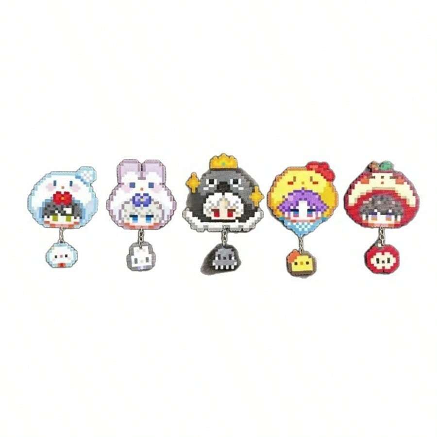 1pc 2026 Bestselling Deep Space Cute Shen Xing Pixel Acrylic Fridge Magnet, Ornament, Magnetic Keychain, Perfect Gift, Holiday Gift, Birthday Gift, Interesting Gift - Multicolor - View 1