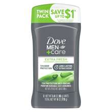 Dove Men+Care Extra Fresh Deodorant Stick Twin Pack, Citrus, 3 Oz - 多樣化香型 - 查看 1