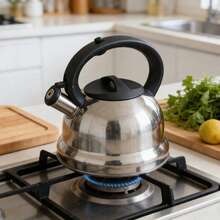 3.7 Quart Stainless Steel Whistling Tea Kettle, Large Capacity Suitable For Gas & Induction Cooktop - View 2