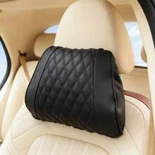 Reposacabezas con diseño de diamantes para automóvil, almohada para el cuello para automóvil, almohada para el cuello de espuma viscoelástica de cuero, respaldo del asiento del automóvil. - 1 - Ver 6