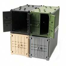 1pc Military Series Container Building Block Model Storage Box, Compatible With Small Particle Construction Toys - Multicolor - View 2