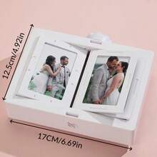 1/2pcs Personalized Rotating Photo Frame, Rotating Carousel Desktop Photo Album, Flip Rotating Photo Box, Valentine's Day/Anniversary Gift - Multicolor - View 7