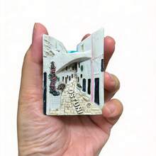 Nam châm tủ lạnh 3D Ostuni, Ý, kích thước 6,5cm (2,56 inch), nhãn dán từ tính lưu niệm du lịch. - Một cỡ - Xem 6