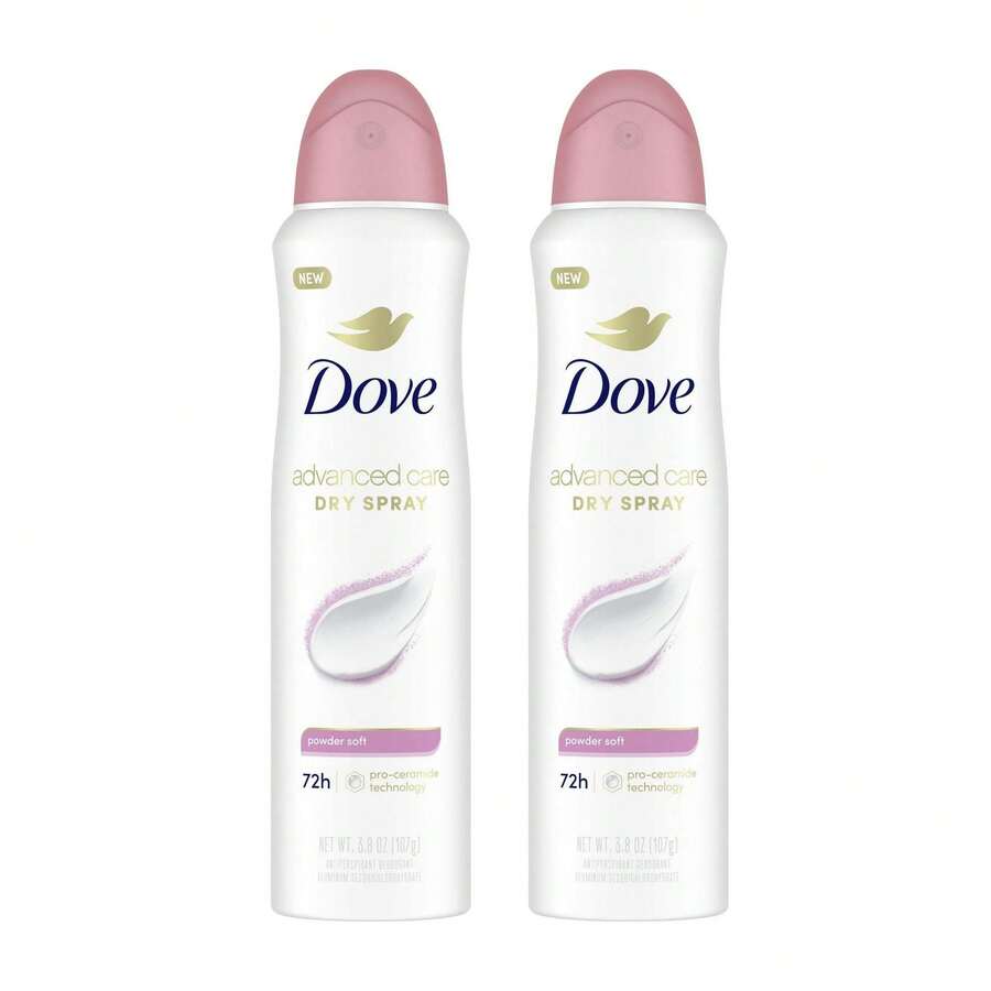 Dove Advanced Care Women's Antiperspirant Deodorant Spray Powder Soft, 3.8 Oz Twin Pack - 多樣化香型 - 查看 1