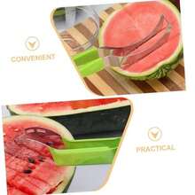 Stainless Steel Watermelon Slicer: Easily Cuts Large Fruits And Vegetables, Comes With ABS Separator - Multicolor - View 10