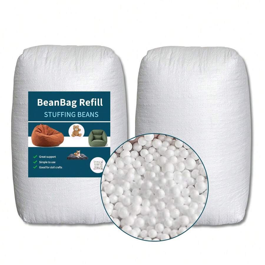 Beanbag Chair Refill, Lazy Sofa Filling, Polystyrene Beans For Pet Nest Dog Bed Filling, DIY Crafts Stuffing, Foam Particles Filler, Dolls Pillow Particles Beads