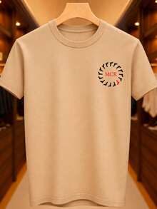 MCR Pistola  T-Shirt - Simple, Minimalist, Romance, Alternative Rock, Pop-Punk, Basic, Unisex, 100% Premium Cotton – Men's And Women's | Casual, Streetwear, Plus Size, New Arrival With Immediate Shipping In Various Colors - 卡其色 - 查看 1