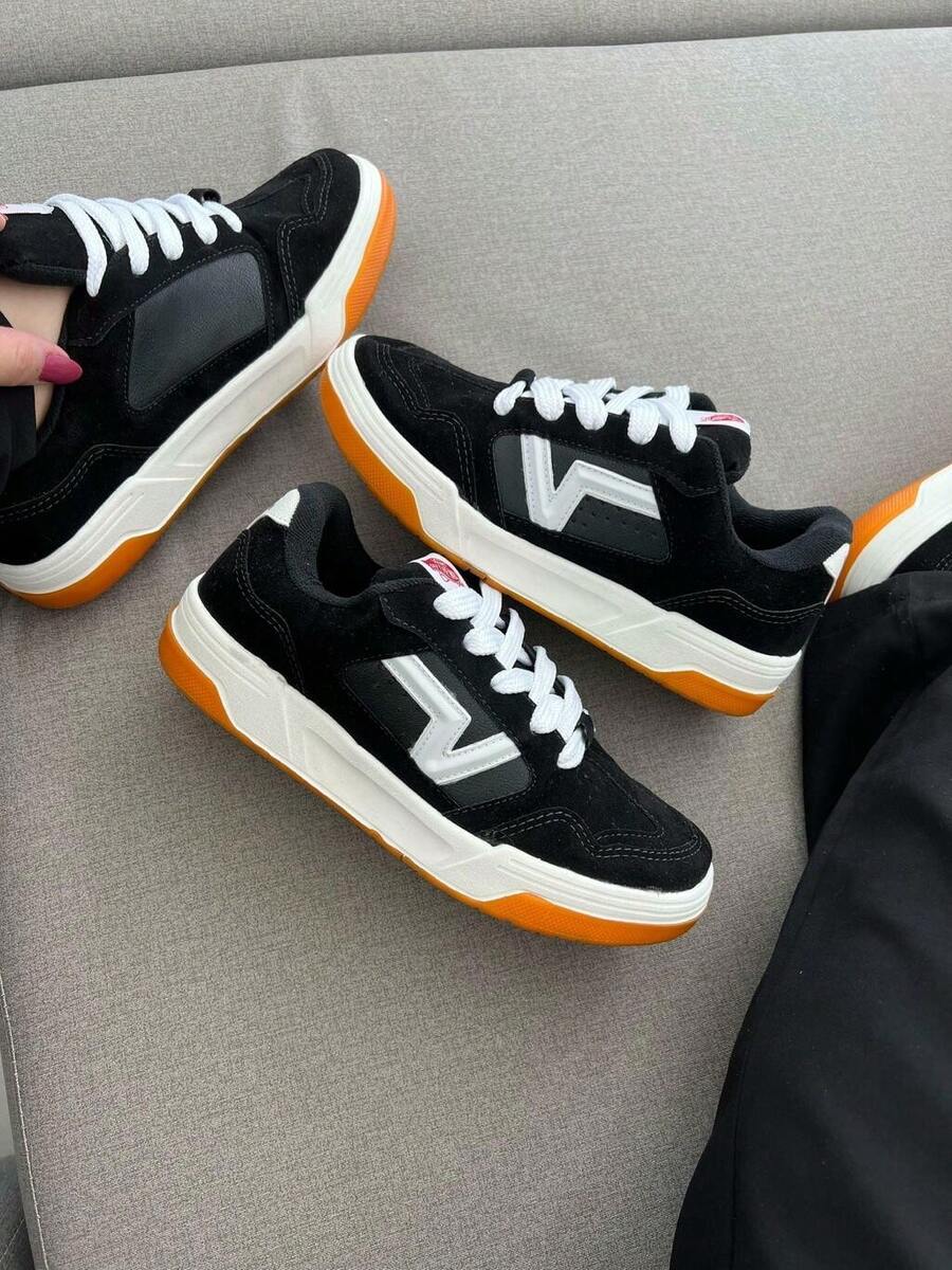 Women's And Men's Tennis Shoes V-Plus Youth Skateboarding University Animal Gym And Fitness - trắng cam - Xem 1