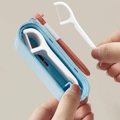 Portable Automatic Pop-Up Toothpick Holder, Toothpick Storage, Suitable For Toothpick Rack. Adopts Disposable Toothpick Rack Design To Ensure Hygiene. Compact And Portable Travel Storage Box With Hygienic Automatic Toothpick Dispenser.