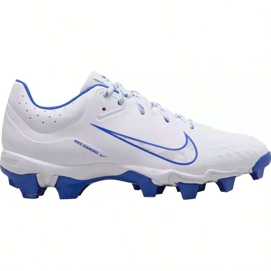 Nike Women's Hyperdiamond 4 Keystone Softball Cleats |  | Men Baseball Shoes - 白色/超皇家藍/白金色 - 查看 1