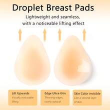 1对隐形自粘防摩擦可重复使用乳贴，适用于泳装、衬衫、吊带背心、海滩、水疗中心、旅行、水上乐园、游泳池、露背上衣和日常穿着。 - 彩色 - 查看 3