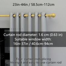 0.63英寸铁艺拼接金色窗帘杆/罗马杆，经典小球装饰，长度23-87英寸。窗帘杆支架套装，可壁挂或悬挂，坚固耐用，适用于窗帘杆/浴帘杆/遮阳杆/薄纱窗帘杆，适用于卧室、厨房、客厅、餐厅、办公室、宿舍或出租房。轻巧的窗帘杆，现代简约设计。 - 金色 - 查看 9