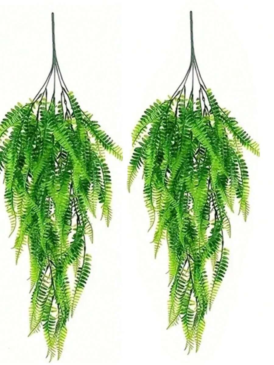1 pieza Planta suculenta verde artificial, decoración de pared para canasta colgante interior, planta decorativa falsa - Verde - Ver 1
