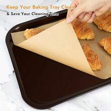 200 Sheets 14-Inch Non-Stick Parchment Paper, Waterproof, Oil-Proof, Heat Resistant, For Baking, Cooking, Grilling, Air Fryer And Steaming - Unbleached, Fits Half Sheet Pan, Happy Eid Al-Adha - Camel - View 7