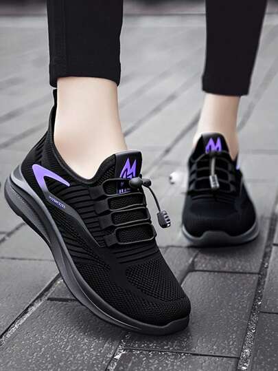 Zapatos para Mujer Deportivos Moda, Zapatillas de Malla para Mujer Cómodos y Transpirables, Zapatos de Suela Gruesa Casual y Antideslizantes, Zapatos Deportivos Multifuncionales Sencillos, Suela Suave Antideslizante y Duradera