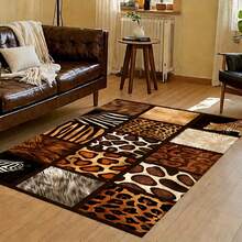 Retro Leopard Print Flannel Carpet, 2D Digital Printing, Non-Slip Rubber Bottom, Multiple Sizes Available. Suitable For All Seasons, Washable, Machine Washable, Comfortable, Unique, Suitable For Him, Her, Family Members, Boyfriend, Girlfriend, Father, Family Members, Mother, Lover, Daughter, Son, Grandfather, Grandmother, Teacher, Doctor, Nurse, Friend, Classmate, Pet. As Birthday Gifts, Household Items, Wedding Items, Souvenirs, Home Decoration, Daily Life, Office Decoration, Birthday, Anniversary, Valentine's Day, Thanksgiving, Graduation Season, Christmas, Halloween, Mother's Day, Father's Day, Wedding, New Year Gift Decoration. Suitable For Shopping Centers, Restaurants, Kitchens, Bathrooms, Living Rooms, Bedrooms, Corridors, Balconies, Outdoor Doors, Door Mats, Entrance Mats, Non-Slip Mats, Offices, Cafes, Piano Room Floor Decoration - Nhiều màu 12 - Xem 2