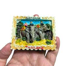 2.84 Inch 3D Relief Thailand Bangkok Elephant Fridge Magnet, Travel Souvenir Magnetic Sticker - one-size - View 5