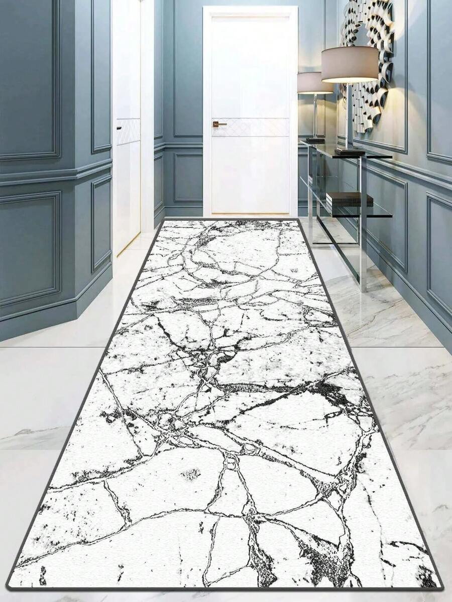 Kitchen Rug - Kitchen Hallway Rug - Machine Washable, Non-Slip Kitchen Mat, Sizes: 60*150, 60*200, 80*200, 100*200, 120*180 Cm, Made In Turkey - White - View 1