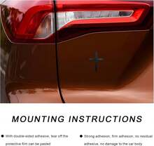 3D Metal Cross Car Emblem Sticker - Self-Adhesive Decoration For Auto, Trunk, Fender (Black) - Black 1pcs - 查看 6