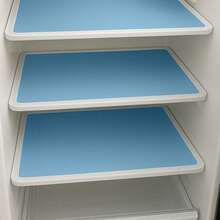 Set Of 3 Waterproof PVC Refrigerator Towels 46x32 Cm - Light Blue - View 4
