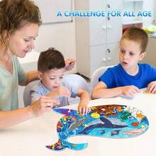 Kinder Papier Tier Puzzles/Eingebaute Schultertasche Aufbewahrung, Mars/Dinosaurier/Ozean Wal 3 Serien, 3-14 Jahre alt Fokus Training Hardcore Lernspielzeug, zertifiziertes Geburtstagsgeschenk, Feinmotorik Spielzeug. Tischdekoration/Wandkunst. Reise Puzzle. Familien Spieleabend - Vielfältig - Übersicht 7