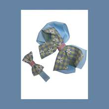 Children's Hair Bows, Duckbill Clips, 2 Units - 藍色 - 查看 6
