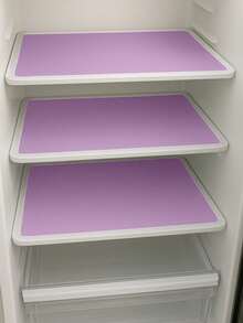 Set Of 3 Waterproof PVC Refrigerator Towels 46x32 Cm - Pink - View 2