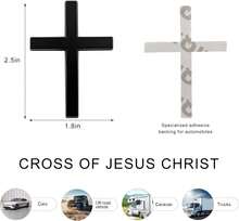 3D Metal Cross Car Emblem Sticker - Self-Adhesive Decoration For Auto, Trunk, Fender (Black) - Black 1pcs - 查看 2