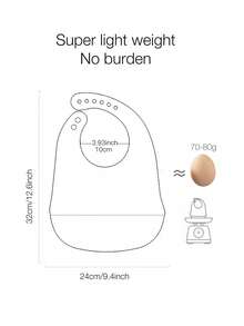 2条/1条婴儿硅胶围兜 - 防漏、防污、柔软、可调节、可煮沸消毒、便携、卡通图案，适合宝宝日常使用和户外用餐 - 彩色 - 查看 8