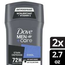 Dove Men+Care Stain Defense Long Lasting Men's Antiperspirant Deodorant Stick Cool, 2.7 Oz Twin Pack - nhiều mùi hương - Xem 2