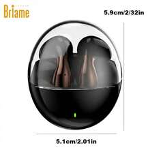 Briame 可翻转无线耳机，便携式免提耳机，音乐通话两用，迷你时尚耳塞，游戏耳机，蛋形设计，150mAh 电池 - 查看 2