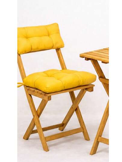 Soft, Fluffy Square Chair Cushion Set For Garden, Balcony, And Living Room. It Consists Of 1 Bottom And 1 Top Set. Made In Turkey. The Bottom Cushion Measures 40 * 40 Cm, And The Top Cushion Measures 20 * 40 Cm In Size.
