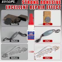LOOLIFL 1-7支装强力胶，氰基丙烯酸酯胶粘剂，5秒速干强力粘合，适用于玻璃、木材、金属、塑料、陶瓷以及各种日常和工业场景 - 10ml x496膠水 - 查看 7