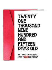 1张趣味60岁生日贺卡 - 21915天大了，但谁在乎呢 - 查看 8